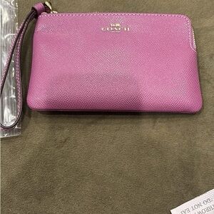 Coach Magenta Wristlet Clutch